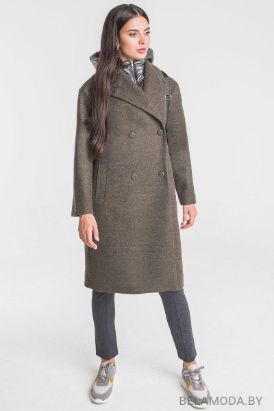 Пальто Elletto 3361 хаки