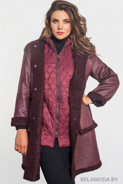 Пальто Elletto 3257 бордо