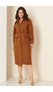 Пальто Andrea Style 00274 коричневые тона