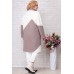 Пальто Aira Style 884 белый + кофейный