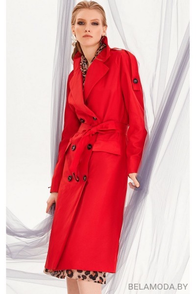 Плащ DiLiaFashion 0192 красный