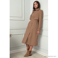 Плащ SandyNa 13826 коричневые тона Плащ SandyNa 13826 коричневые тона