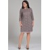 Платье Lady Style Classic 1493 серый с розовым
