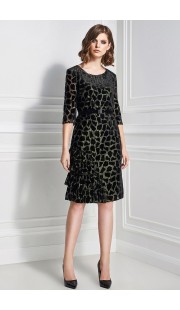 Платье Bazalini 3321 черно зеленый