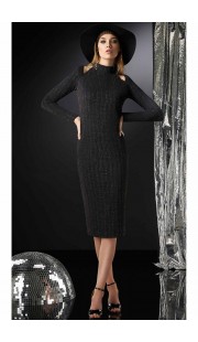 Платье DiLiaFashion 0176 черный "люрекс"