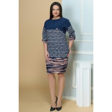 Платье Moda-Versal 1785 синий с розовым