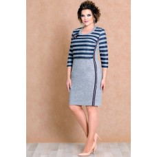 Платье Mira Fashion 4481 серый+синий