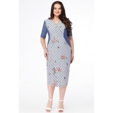 Платье Erika Style 630-1 синие тона