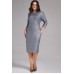 Платье Erika Style 689 "серый металик"
