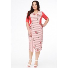 Платье Erika Style 630-2 красные тона