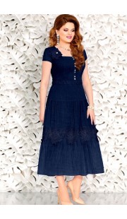 Платье Mira Fashion 4457 тёмно-синий