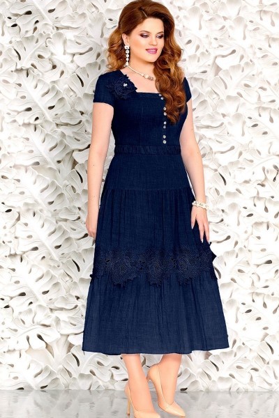 Платье Mira Fashion 4457 тёмно-синий