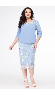 Платье Erika Style 615 голубой