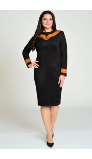Платье Svetlana Style 1153 черный с оранжевым