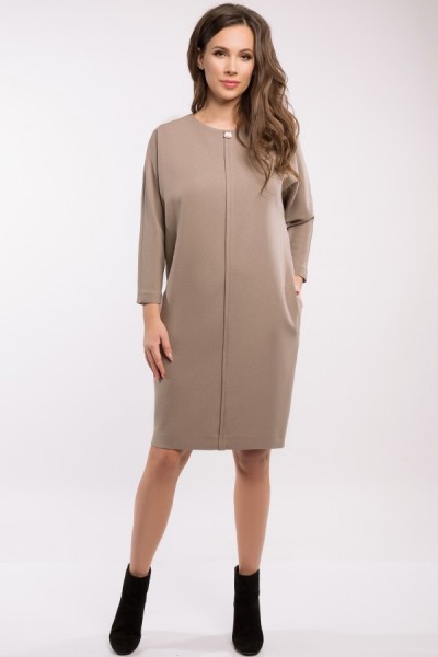Платье Teffi style 1378 бежевые тона