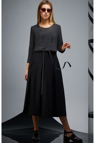 Платье DiLiaFashion 0173-2 серый