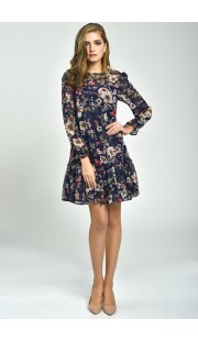 Платье Svetlana Style 1158 "синий с цветами"