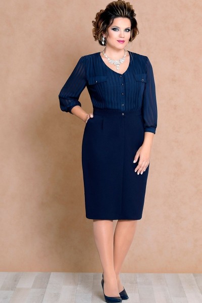 Платье Mira Fashion 4479 тёмно-синий