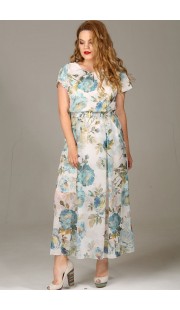 Платье Bonna Image 264 бирюзовый цветы
