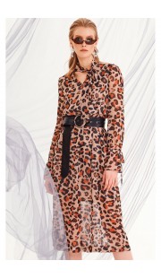 Платье DiLiaFashion 0208 коричневые тона