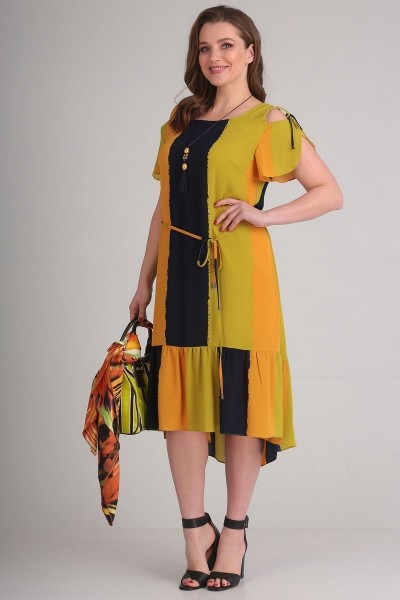 Платье Viola Style 0756 желтые тона