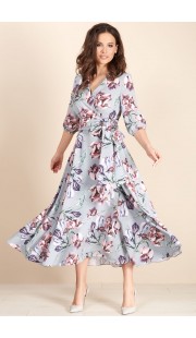Платье Teffi style 1483 голубые тона