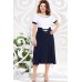 Платье Mira Fashion 4804 тёмно-синий+белый Платье Mira Fashion 4804 тёмно-синий+белый