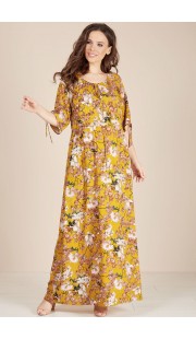 Платье Teffi style 1499 желтые тона