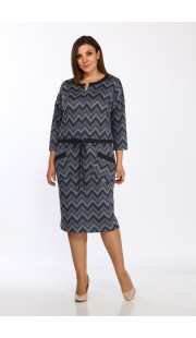 Платье Lady Style Classic 1673/2 Синий с серым