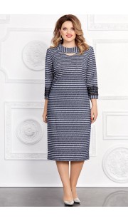 Платье Mira Fashion 4554-2 серо-синие тона