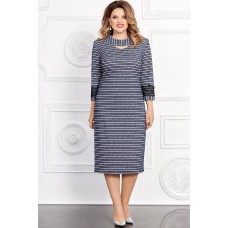 Платье Mira Fashion 4554-2 серо-синие тона