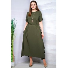 Платье Olegran о-668 хаки Платье Olegran о-668 хаки