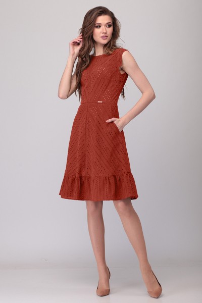 Платье Verita Moda 2070 терракот