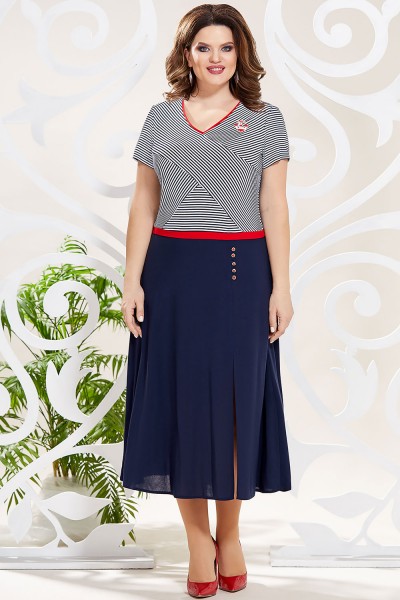 Платье Mira Fashion 4799 тёмно-синий