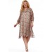 Платье Michel Chic 2127 бежевый + цветы