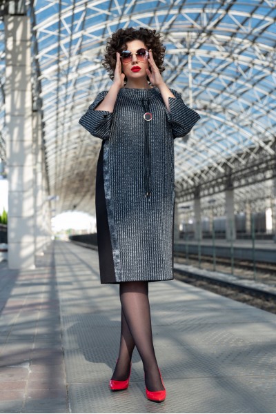 Платье Avanti Erika 1251 черно-серый