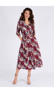 Платье Teffi style 1387 бордовый