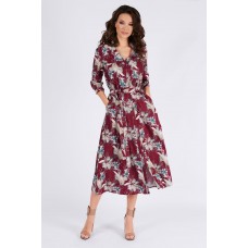 Платье Teffi style 1387 бордовый