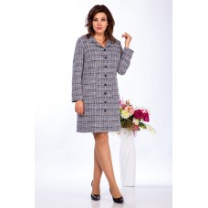 Платье Aira Style 951 серо-синяя клетка