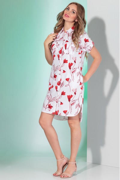 Платье Angelina & Co 359 белый с красным