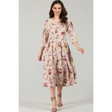 Платье Teffi style 1498 бежевые тона