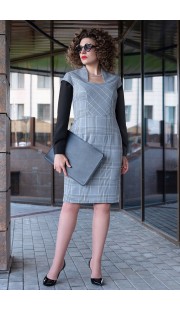 Платье Erika Style 1063 серое тона