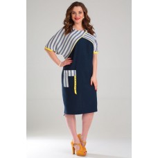 Платье Viola Style 0848 синие тона Платье Viola Style 0848 синие тона
