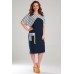 Платье Viola Style 0848 синие тона Платье Viola Style 0848 синие тона