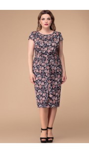 Платье Svetlana Style 1207 узор на черном фоне