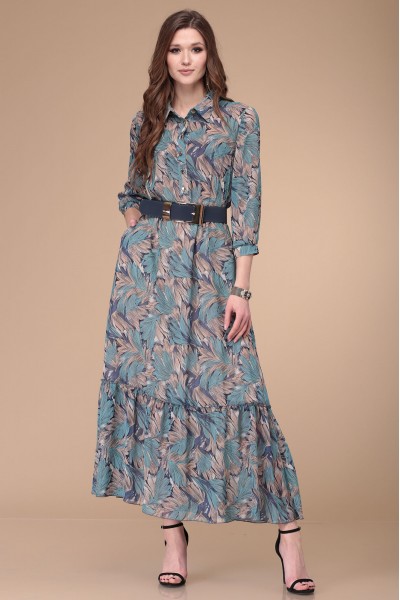 Платье Verita Moda 1173 голубые тона