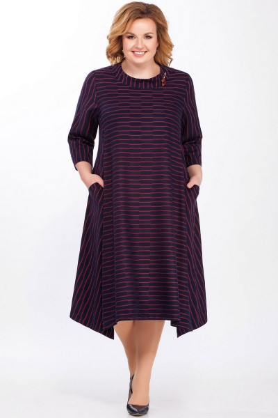 Платье Медея и К 1978 синий с красным