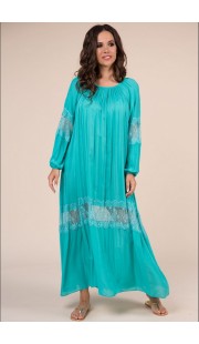 Платье Teffi style 1407 бирюзовые тона