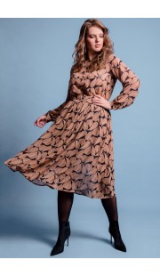 Платье S. Malich 11144-1 пудровый с черным