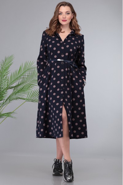 Платье Denissa Fashion 1328 темно-синий